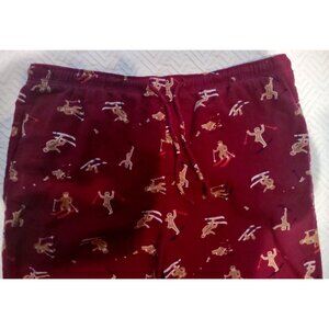 Old Navy Christmas Ginger Bread Sled Lounge PANTS XXL (2XL) 100% Cotton Pockets